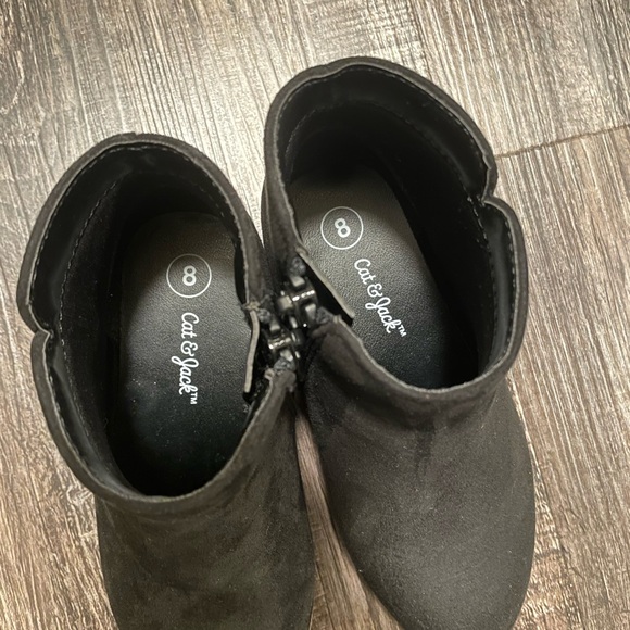 Cat & Jack Black Booties 8 - Picture 8 of 8